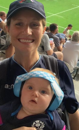 Photo of Pru and her baby.