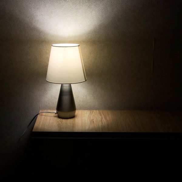 Photo of a lit lamp.