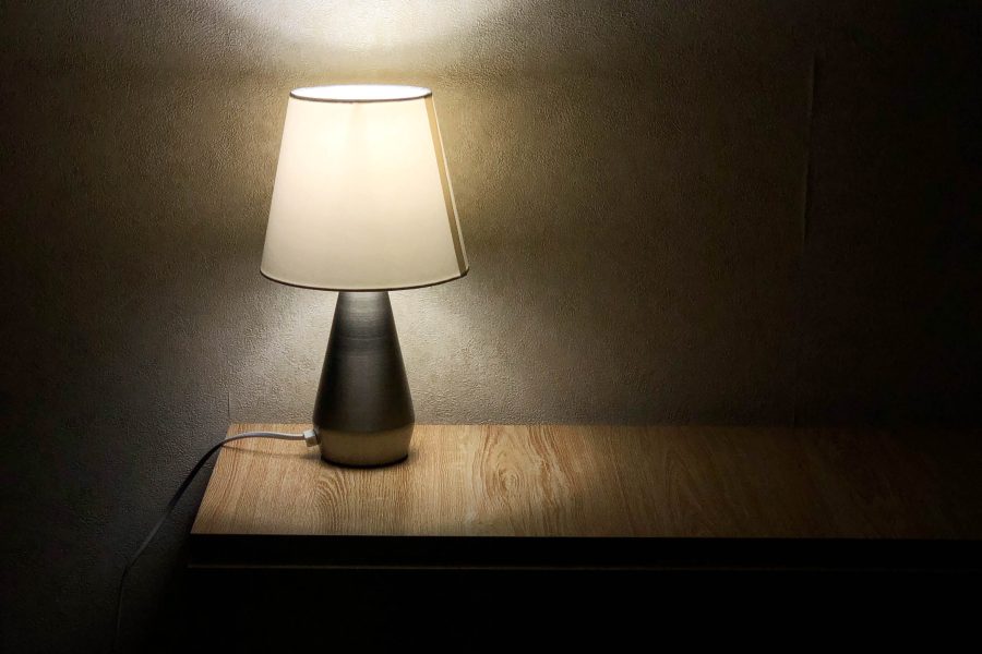 Photo of a lit lamp.