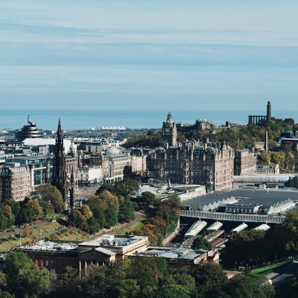 Photo of Edinburgh skyline.