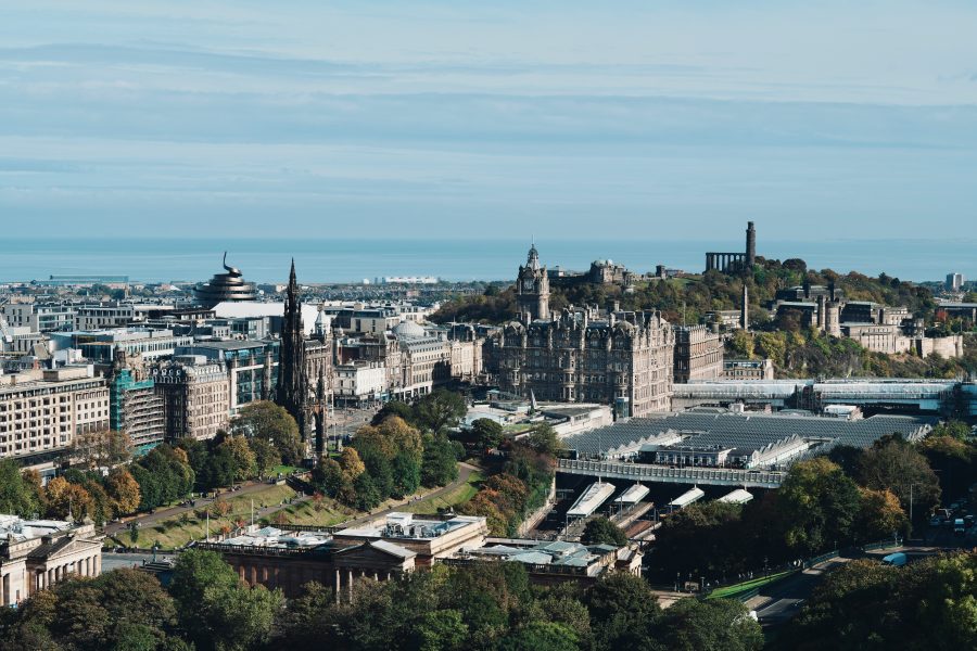 Photo of Edinburgh skyline.