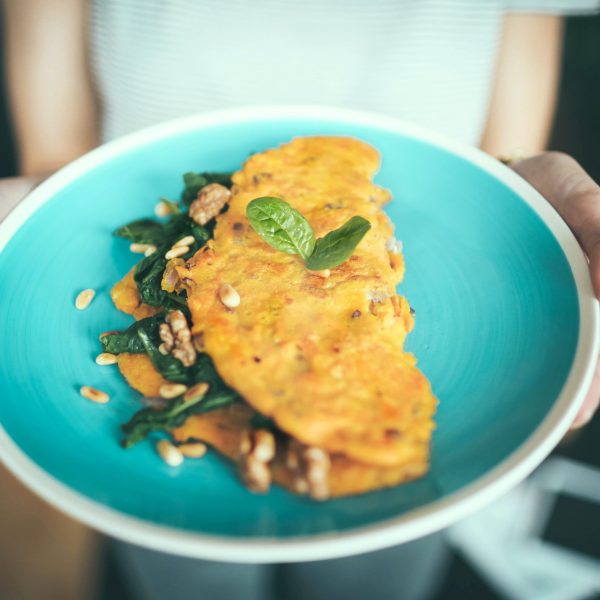 Photo of an omelette.
